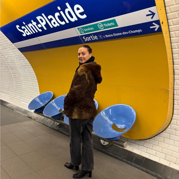 Vintage real Fur brown Women's Jacket - Picture 2 of 4